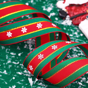 Pita hadiah Natal bungkus grosir warna 1 satin dasi Dekorasi kue anyaman hijau bronzing - Product Image 3