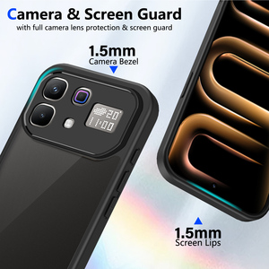 Pour Infinix Note 60 Pro 5G/X6878 / Note 60 5G/X6879 Coque Ultra Fine en TPU Souple avec Cadre Transparent et Dos en PC <span class=keywords><strong>Noir</strong></span> <span class=keywords><strong>Mat</strong></span> Antichoc - Product Image 4