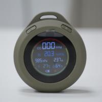 Détecteur de gaz portable 6-en-1, moniteur de CO et d'O2 avec pression d'altitude, température et humidité, alarme sonore et lumineuse, mesureur de qualité de l'air