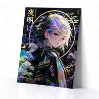 Affiches personnalisées en relief 3D avec vernis UV, impression numérique holographique, pour anime, manga, films, cadeaux, merchandising