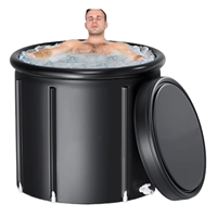 Baignoire de récupération par le froid pour athlètes - Grande capacité, portable, avec couvercle isolant pour la gym et la récupération sportive