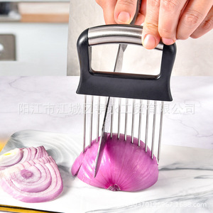 Stainless Steel Onion Pick Meat Tenderizer With Protective Handle For Vegetables And Meat Slicing - Product Image 4