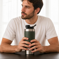 Bouteille shaker personnalisée avec logo, gobelet mélangeur de 600 ml, conteneur de suppléments de 200 ml pour équipement de gym OEM et usage promotionnel
