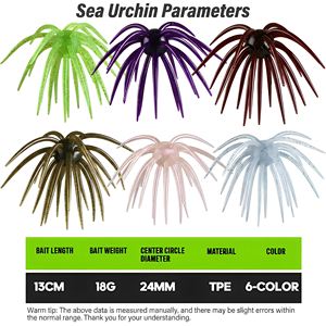Señuelo Artificial Biónico de TPE SmarMann Edición Premium de 130 mm, Imitación de Erizo de Mar, con Orificio Guía Preformado, para Pesca de Lubina, Lucio y Perca - Product Image 2