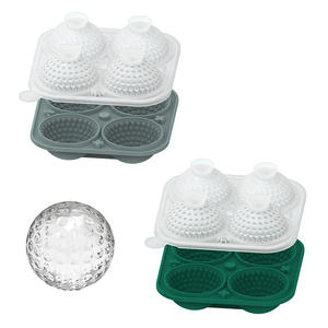 Molde de bola de hielo de silicona para crema de oblea ecológica de tendencia, embudo de <span class=keywords><strong>Golf</strong></span> para hacer helados caseros, herramientas de helado de <span class=keywords><strong>Golf</strong></span> - Product Image 1