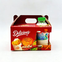 Caja de Comida Rápida Desechable Ecológica, Caja de Cartón para Llevar, Biodegradable, para Pollo Frito, Hamburguesas, Papas Fritas y Bebidas