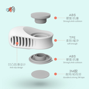 Protector de Puertas Giratorias ABS+TPE, <span class=keywords><strong>Bloqueador</strong></span> de Seguridad para Bebés, Reductor de Ruido, Sin Perforaciones, a Prueba de Niños - Product Image 3