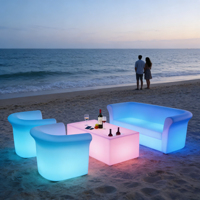 Ensemble de canapés lumineux haut de gamme pour bar à chichas, bar KTV, lieu de divertissement, avec télécommande sans fil et changement de couleur