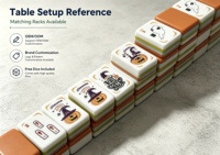 Ensemble de Mahjong sur le thème d'Halloween, personnalisé et de qualité supérieure. Parfait pour les voyages, les rassemblements informels ou comme objet de collection.