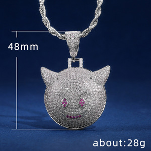 Collana con ciondolo a forma di diavolo per uomo e donna, gioielli alla moda, regalo per l'uso quotidiano - Product Image 6