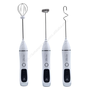 Mélangeur 3-en-1 KLH111 en gros, machine à mousse de lait détachable avec cafetière à vitesse réglable, ensemble mousseur automatique USB - Product Image 1