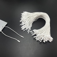 Cordon de vêtement en polyester et coton, 10 cm, 15 cm, 20 cm, 25 cm, vente en gros, cordon blanc ciré extensible et résistant avec fermoir