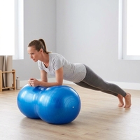 Ballon de yoga en forme d'arachide, gonflable en PVC, pour l'entraînement de l'équilibre, le massage et les exercices de points de pression