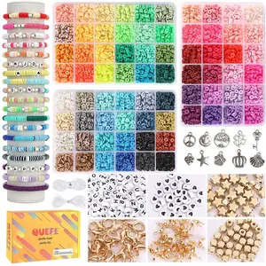 6600 Pcs Clay Beads for Bracelet Making, 24 Colors