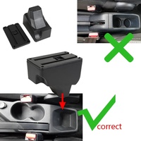Accoudoir de voiture Peugeot 208 2019-2024, boîte de rangement de la console intérieure, porte-gobelet, organisateur, ABS/cuir PU, installation facile