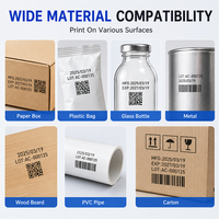 Imprimante jet d'encre statique de bureau W200Pro, hauteur d'impression 25,4 mm, machine de codage variable pour codes QR, codes-barres, dates et lots