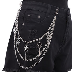 Metal Five Pointed Star Sword Multi Layered Trouser <b>Chain</b> Unisex Waist <b>Chain</b> Daily Wear Zinc Alloy Fashion Body <b>Chain</b> - Product Image 2