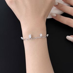 Dylam S925 Silver Five Pendants Adjustable <b>Bracelets</b> Charm <b>Bracelet</b> for Female Trendy Minimalist 5A Zirconia <b>Bangle</b> <b>Bracelets</b> - Product Image 4