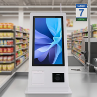 Terminal POS Layanan Mandiri All-in-One Layar Sentuh Kapasitif Windows 8GB 128GB Printer 80mm Wi-Fi 6 NFC Kiosk