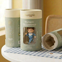 Emballage en tube de papier personnalisé PPWR pour figurines de collection en gros, avec fenêtre de présentation et design imprimé
