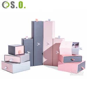 Premium Multi-size <b>Slide</b> Drawer Cardboard Jewelry Box Custom Ribbon Pull Tab Paper Packaging Box For Necklace - Product Image 5