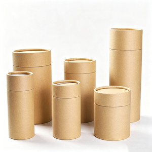 Caja Cilíndrica <span class=keywords><strong>de</strong></span> Papel Kraft Marrón Ecológica Personalizada <span class=keywords><strong>de</strong></span> Alta Calidad, Tubo <span class=keywords><strong>de</strong></span> Cartón <span class=keywords><strong>Grueso</strong></span> y Resistente - Product Image 2