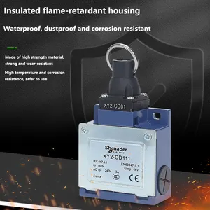 XY2CD111 Schalter für Sicherheitskabel mit Notstopp- und Reisgrenzfunktion IP65 Schutzniveau 3 A max. Strom 240 V max. Spannung