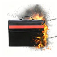 Bolsa de Hombro Ignífuga de Gran Capacidad, Organizador de Documentos de Fibra de Vidrio con Revestimiento de Silicona, Bolsa Impermeable para Archivos A4