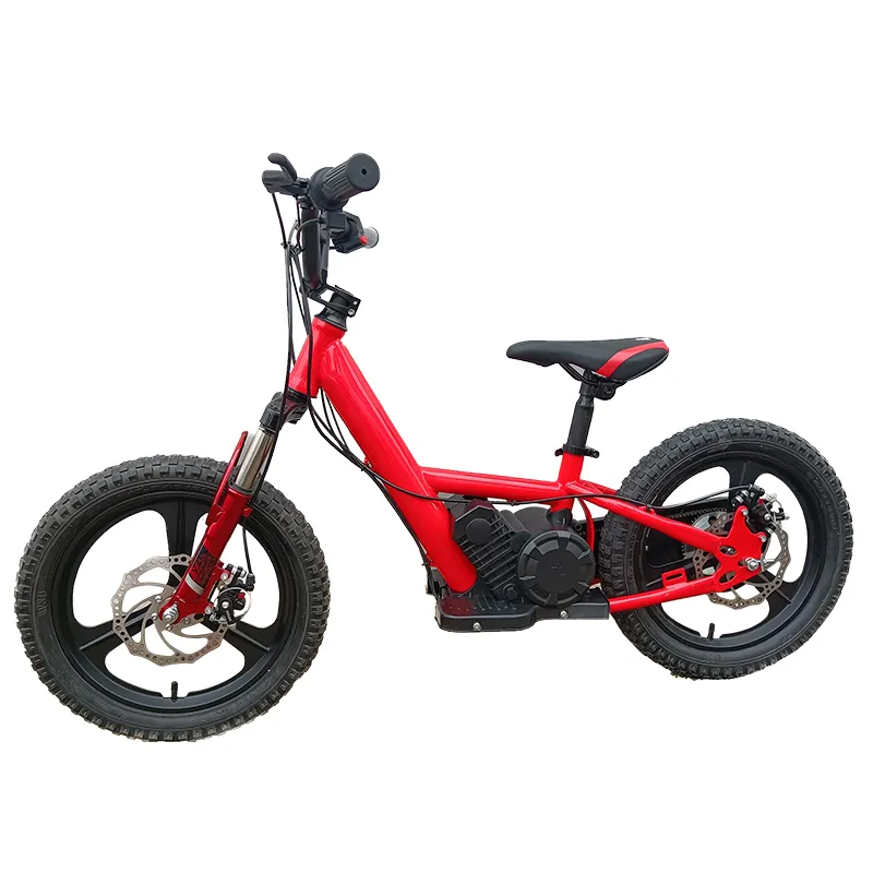 Baterai Lithium Pabrik 100/150/350W 12/16 Inci Sepeda Keseimbangan Anak-anak Anak Perempuan Laki-laki Sepeda Keseimbangan Listrik dengan Rem Cakram