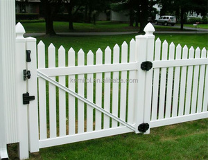 Sang trọng <span class=keywords><strong>PVC</strong></span> Vinyl vườn hiện đại hàng rào cửa cổng vườn trượt đôi cổng - Product Image 5