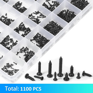 Cross Border Miniature Screw Box M1 M3 <b>Phillips</b> Pan Head Self Tapping Screw <b>Set</b> 1000pcs 1100pcs Carbon Steel Black - Product Image 5