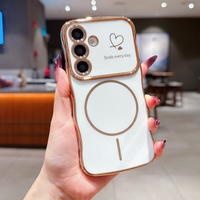 Pour Samsung A14/A15/A16/A36/A56/S22 Ultra Chrome Heart Design Magnétique TPU Gel Cover Phone case