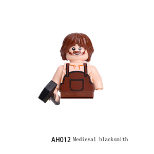 Figuras de Caballeros de <span class=keywords><strong>Castillo</strong></span> Medieval, pegatinas de bandera del ejército, escudo impreso, bloques de construcción, soldados, Mini accesorios, juguetes, regalo para niños - Product Image 3