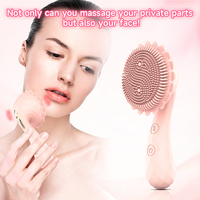 Brosse vibrante Sunflower, masseur, 10 modes de vibration, silicone, magnétique, rechargeable par USB, résistant à l'eau, OEM, ODM, logo personnalisé
