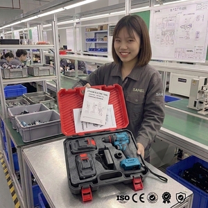 Juego de <span class=keywords><strong>Taladro</strong></span> Inalámbrico para Batería Makita de 18V, Kit de <span class=keywords><strong>Taladro</strong></span> Eléctrico de 21V con 2 Baterías y Cargador, <span class=keywords><strong>Taladro</strong></span> Atornillador con Estuche de Transporte - Product Image 1