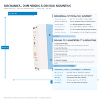 MEAN WELL PLC MDR-20-24 DIN Rail Power 24V 1A 85-264VAC Industrial AC-DC Switching Plastik Case Vendor Grosir