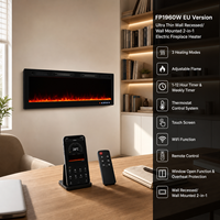 Moderner, ultraflacher 9,4 cm WLAN-Kaminofen mit 1-12-Stunden-Timer und Wochen-Timer für das Wohnzimmer
