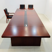 Prix bon marché 2.8M 3.2M grand bureau de réunion mobilier de bureau Table en bois massif Table de négociation
