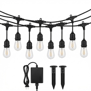 Guirnalda de <span class=keywords><strong>Luces</strong></span> <span class=keywords><strong>Solares</strong></span> LED de 5 Metros, S14 E27, <span class=keywords><strong>Luces</strong></span> de Cadena para Exteriores, Impermeables, con Control Remoto, para Jardín, Bodas, Patio, Decoración, Bombillas de Hadas - Product Image 1