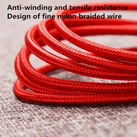 1.2m Nylon Tressé Chargeur USB Câble Pas Cher 3-en-1 Charge et Données pour Téléphone Android Type C-pour Imprimante Ordinateur Barcode Scanner