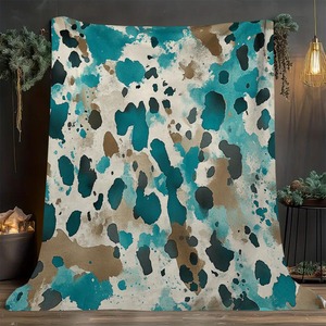 Couverture en flanelle imprimée tendance, couverture de sieste réversible, douillette et chaude pour lit, canapé, fauteuil, impression personnalisée, vente en gros - Product Image 4