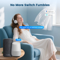 Enchufe Inteligente Tuya WiFi de 65W GaN con Doble USB-A y Tipo C para Oficina Comercial