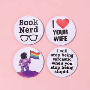 Badge en étain personnalisé avec impression réfléchissante, forme ronde, pour école, sécurité, nom, 32mm 38mm 44mm 58mm, motif cœur ou chat - Product Image 2