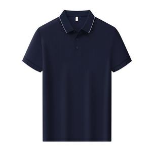 เสื้อโปโลสีพื้น ผ้าไนลอน แขนสั้น ใส่ได้ทุกวัน สีเทา - Product Image 3