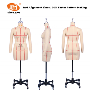 JUNMEI Meilleure vente <span class=keywords><strong>Mannequin</strong></span> de <span class=keywords><strong>couture</strong></span> femme demi-corps en fibre de verre, taille personnalisable, avec <span class=keywords><strong>buste</strong></span> drapé et support réglable - Product Image 3