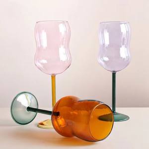 Copa de <span class=keywords><strong>vino</strong></span> tinto personalizada de tallo largo de borosilicato alto único Copa moderna hecha a mano Snw - Product Image 5