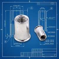 Kit de rivets à tête moletée en acier passif M3 M4 M5 M6 M8 M10 certifiés ANSI et métriques