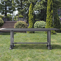 BELIZE moderne tous temps patio jardin hôtel ensembles de salle à manger extérieur meubles en métal fabriqués à la main en aluminium Table à manger rectangulaire