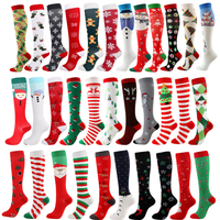 Chaussettes de compression pour femmes et hommes, respirantes, en Spandex/Nylon/Coton, 15-20 mmHg, pour la course à pied, le cyclisme et les activités sportives