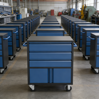 Chariot d'atelier en acier robuste sur mesure OEM avec 3 tiroirs, serrure à clé, garantie 1 an, pour garage et atelier